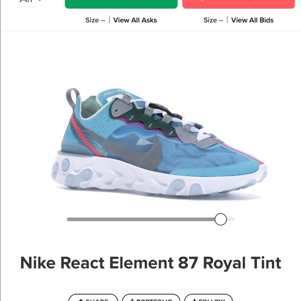 Nike react 87 royal tint